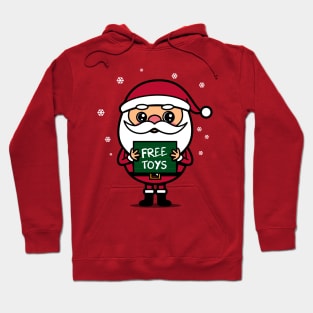 Cute Kawaii Christmas Santa Claus Giving Toys Hoodie